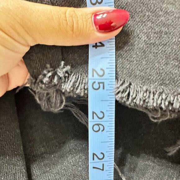 AYR The Pop Straight Ankle Jeans Raw Hem Date Night Black Women 31 - Picture 7 of 7